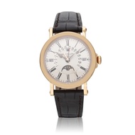 Patek Philippe Grand Complications Reference 5159R, a rose gold automatic wristwatch with retrograde