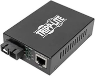 Tripp Lite Singlemode Fiber Media Converter, Fiber to Ethernet Converter, Gigabit, POE+, 10/100/1000