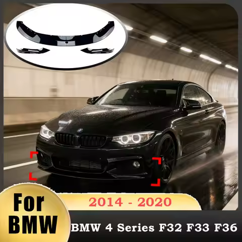 Front Bumper Lip For BMW 4 Series F32 F33 F36 420i 430i 420d M440i 2014-2020 Spoiler Splitter Diffus