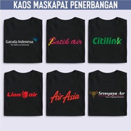 Garuda Indonesia Airline T-shirt Batik Air Citylink Lion Air Air Asia Sriwijaya Air Tshirt Distro Me