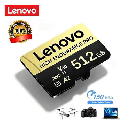 Lenovo SD Memory Card 128GB Class 10 High Speed Micro TF/SD Card 512GB For Nintendo Switch PC Smart 