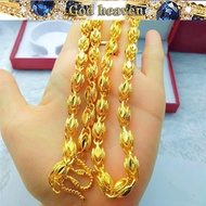 916 Gold Transfer Bead Necklace Gold Car Flower Necklace 916 Gold Jewelry salehot
