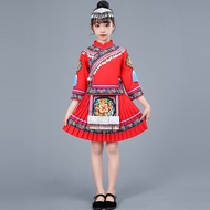 56 Ethnic Minorities Kids Costume Miao Buyi Gaoshan Naxi Dance Performance Zhuang March 3