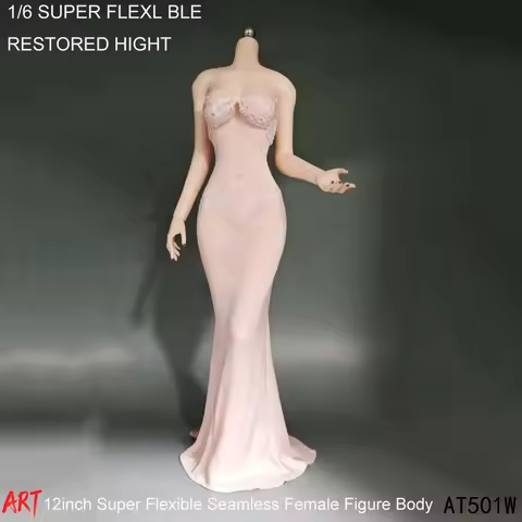 AT501 1/6 Scale Female Soldiers Action Figures Silicone Body Wheat/pale/usual PH Joint Mobility Limb
