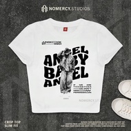 KATUN NORACY.STUDIOS - CROP TOP JUNGKOOK ANGEL BABY ANGEL | ROCK MUSIC METAL BAND | GRUNGE CROPTOP W