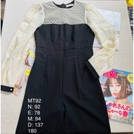 [N bust, Waist, Long D] Long sleeve jumpsuit, long form JTD1