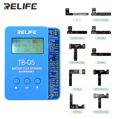 RELIFE Battery Efficiency Repair Plug-in Cable IPhone 1111P/11PM 12/Pro/Mini 12PM 13/Mini 13P/PM 14/