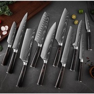 Japanese Chef Knife 7CR17 Stainless Steel High Durability, Heat Resistance, Non stick, Sharp Razor, 