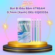 Combo 5/10 XTREAM 0.7mm Blue Ballpoint Pen DELI EQ03336 – Smooth Writing, Even Ink, '