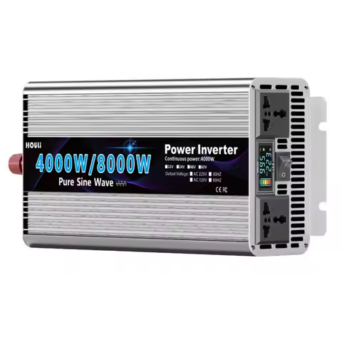 HOULI 2000W~8000W Pure Sine Wave Inverter | 12V/24V DC To 220V AC Converter For Car RV Solar System