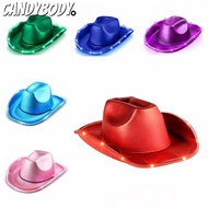 CANDYBODY Space Cowgirl Hat, Composite EVA Light Up Cowgirl Hat, Durable LED Comfortable Shiny Cowbo