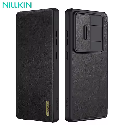 For Samsung Galaxy S25 Ultra / S25 Flip Case Nillkin QIN Pro Slide Camera Card Pocket Leather Book C