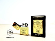 KOREK API ZIPPO YELLOW GOLD FONT EMAS ORIGINAL PING SOUND "PRECIEUX"