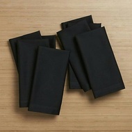 Serbet makan/napkin damask/full cotton polos hitam 50x50