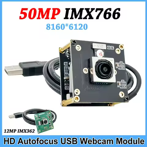 8K 50MP USB Autofocus Camera Module 8160x6120 IMX766 12MP IMX362 Sensor OTG UVC Plug Play PC Video U