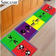 Buy 1 Free 1: SOKANO FM002 Emoticon Design Antislip Carpet (120cm x 40cm) Free (60 x 40cm) Soft Flan