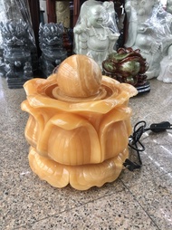 Thác nước phong thủy luân hồi hoa sen đá ngọc hoàng long - Cao 26 cm