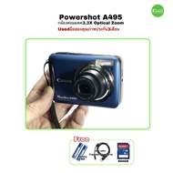 Canon Powershot A495 Compact camera zoom 3.3X lens 37-122mm กล้องคอมแพค เลนส์คมชัดสูง Macro 1cm มือสองคุณภาพดีประกันสูง3เดือน