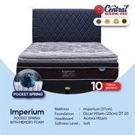 (Dk99) Spring Bed Central Imperium Pocket Plushtop Pillowtop Mattress