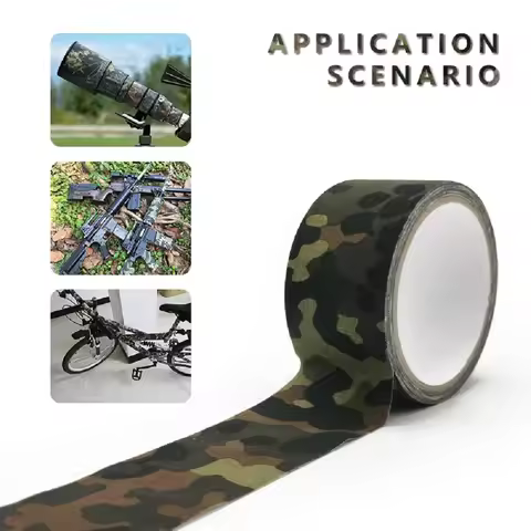 5M Outdoor Duct Camouflage Tape WRAP Hunting Waterproof Adhesive Camo Tape Stealth Bandage 0.05m x 5