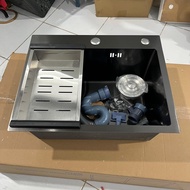 Kitchen sink Stainless Sus 304 Stainless steel sink size 50x40cm 60x45cm 82x45cm