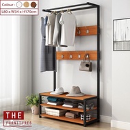 Rak baju kayu/clothes wardrobe rack IKEA/hanging rack/open space wardrobe/rak baju ala2 IKEA/deko bilik