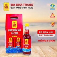 Thùng 6 Chai Nước Mắm 584 Nha Trang - 40 Độ Đạm - Chai Thủy Tinh 510ml