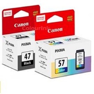 ตลับหมึกคู่ 47bk+57col For Canon : Pixma E400 / E410 / E480 / E4270