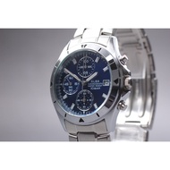 Near MINT SEIKO Alba 7T92-0CV0 Blue Chronograph Qz 37mm Mens Watch From JAPAN