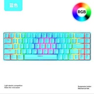 全城熱賣 - 有線辦公商務競技鍵盤-T8藍色青軸RGB發光