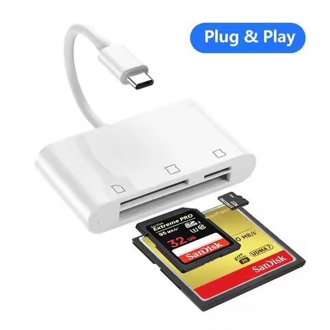 SD Card Reader RayCue 3 in 1 USB Type C to SD/Micro SD/CF Card Reader USB C CompactFlash Card Trail 