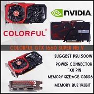 USED GRAPHIC CARD --COLORFUL GEFORCE GTX 1660 SUPER NB V 6GB GDDR6 FOR SALES