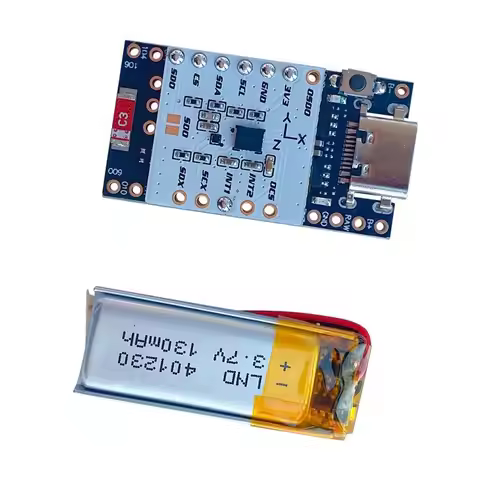 A77P-Smolslime Module With Battery Based On NRF Slimevr Module Promicro NRF52840 + (LSM6DSV + QMC630