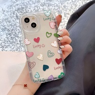 Photo frame airbag clear case for iphone 14promax 13 12 11 7Plus 6 6s XR X XS Max Cute love heart cover