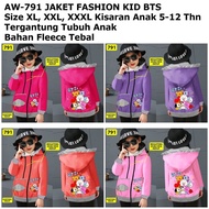 Bt21 children's jacket with two live front zippers, size for children 3-12 years old| 791