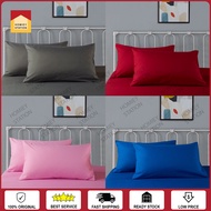 NEW 12 Colors 100% Premium Cotton Hotel Sarung Bantal Cadar Bedsheet Pillow Case Plain