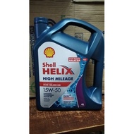 SHELL HELIX HIGH MILEAGE 15W-50 4L
