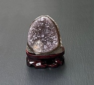 招財開運-天然原礦異象滿天星紫晶鎮共生方解石 紫水晶 消磁淨化