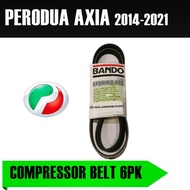 PERODUA AXIA 2014-2021 YEAR 6PK BANDO BELT (AIRCOND COMPRESSOR BELT) 1155 PULLY BELT