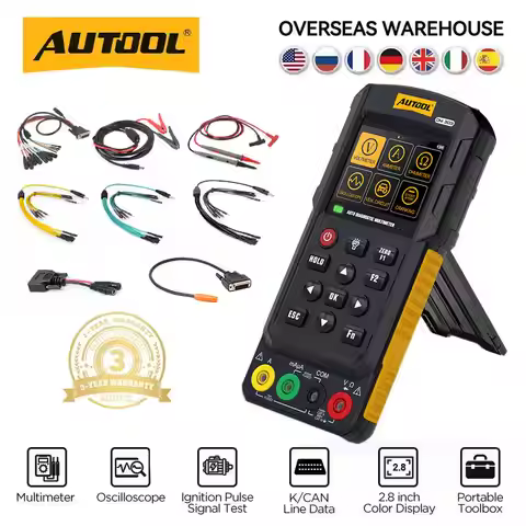 AUTOOL DM303 Automotive Diagnostic Multimeter Circuit Tester Handheld Car Oscilloscope AC DC Voltage