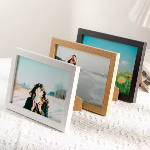 Wooden Photo Frame For Pictures Wall 10X15 15X20 20X25 A4 Picture Frame Stand For Pictures Desktop D