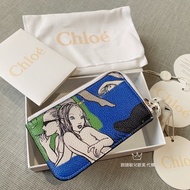 全新限量優惠Chloe alphabet multicolor blue 塗鴉款卡片吊飾字母短夾