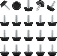 Zorfeter 30 Pcs 1/4 Screw in Threaded Furniture Adjustable Levelers, M6 Leveling Feet Patio Furnitur