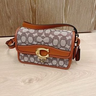 台灣專櫃購買COACH STUDIO 19 經典 SIGNATURE 緹花面料單肩手袋 #蛇年行大運