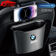 1/2pcs BMW Car Trash Box Seat Back Hanging Rubbish Bin Car Storage Organizer With Mobile Phone Holde