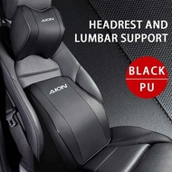 Aion Car Neck Headrest Pillow Rest Head Nappa Leather Cushion Car Breathable Lumbar Support Pillow F