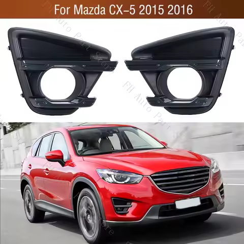 For Mazda CX-5 CX5 2015 2016 Front Bumper Fog Lamp Light Cover Frame Foglight Foglamp Trim Lid Bezel