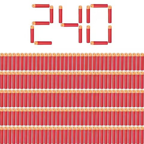 FRENSIT 240/120/60/30pcs Darts Bullets Refill Pack Compatible With Nerf N-Strike Mega Blaster Mastod