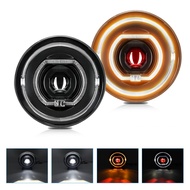 DC9-32V 7 Inch H6024 DOT Approved Hi/Lo Beam DRL Round LED Headlight Fit for Ford / Miata / Jeep / W
