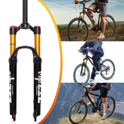 ZTZ Air Suspension Fork 120mm Travel with Rebound Adjustment, QR 9x100mm, 1-1/8" Straight Steerer an